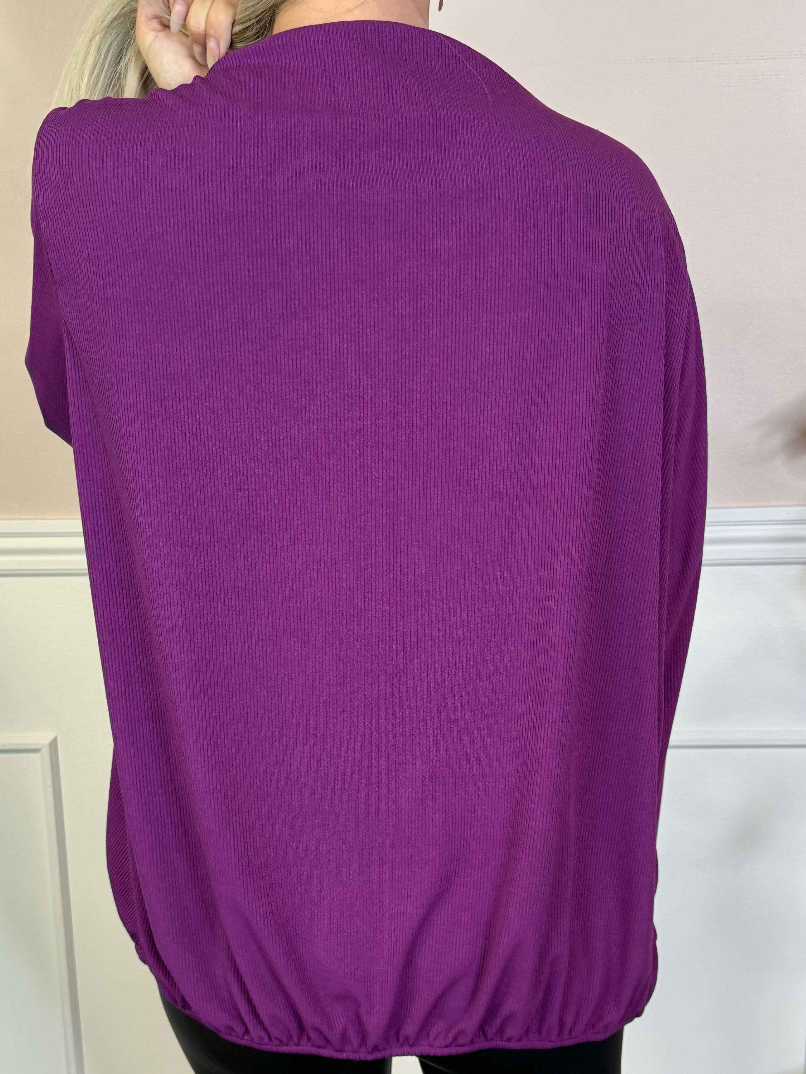 Naomi - Ribbstickad tunika med resår